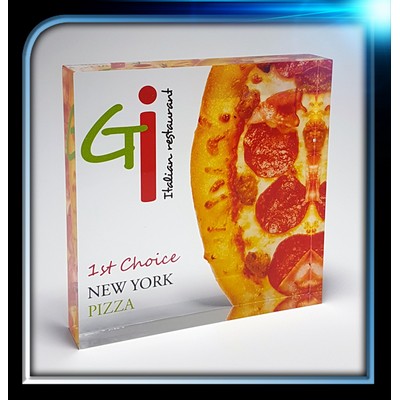 Corporate Series Acrylic Square Paperweight (4"x4"x3/4")