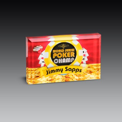 4" x 2.5" AcryliPrint® HD Rectangle Paperweight